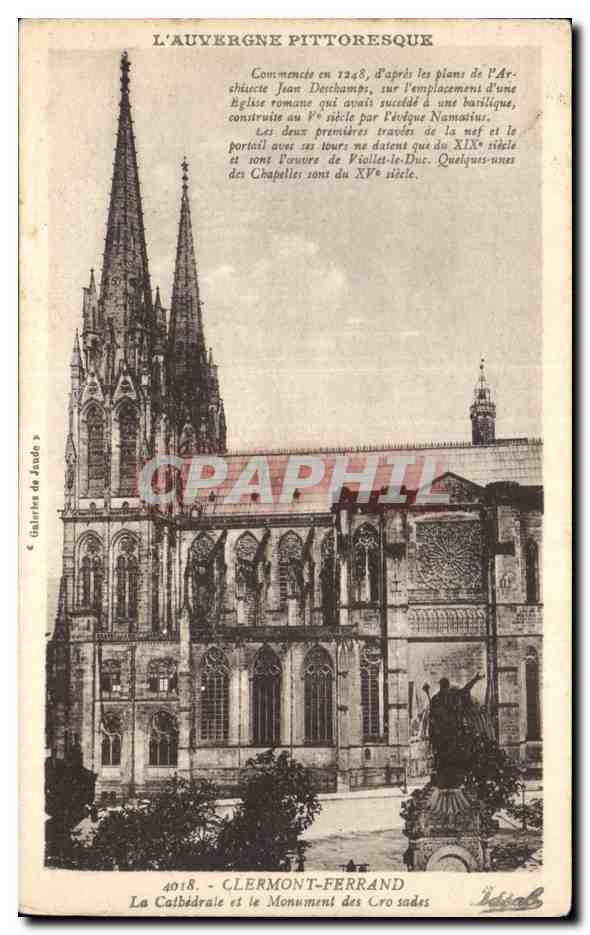 Clermont-Ferrand — La Cathédrale et le Monument des Croisades — Galerie de Jade, n° 4018