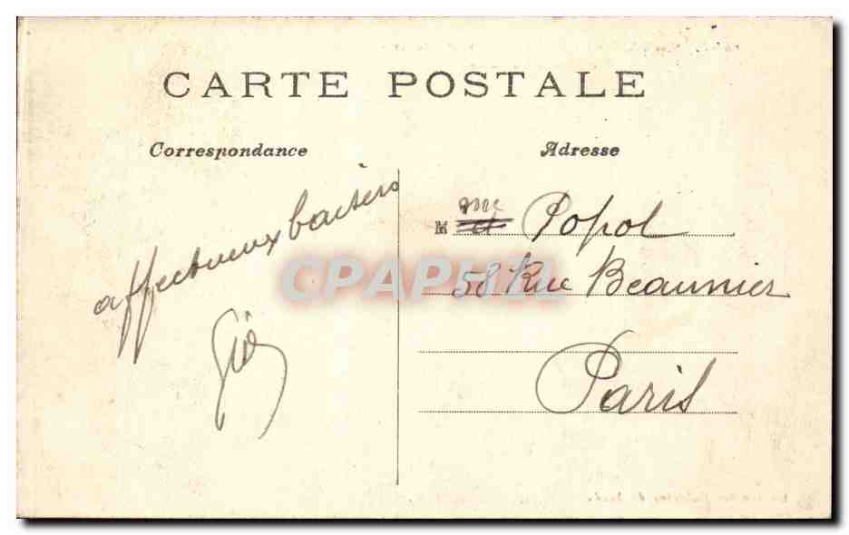 CPA Clermont Ferrand Place de Jaude — Rückseite