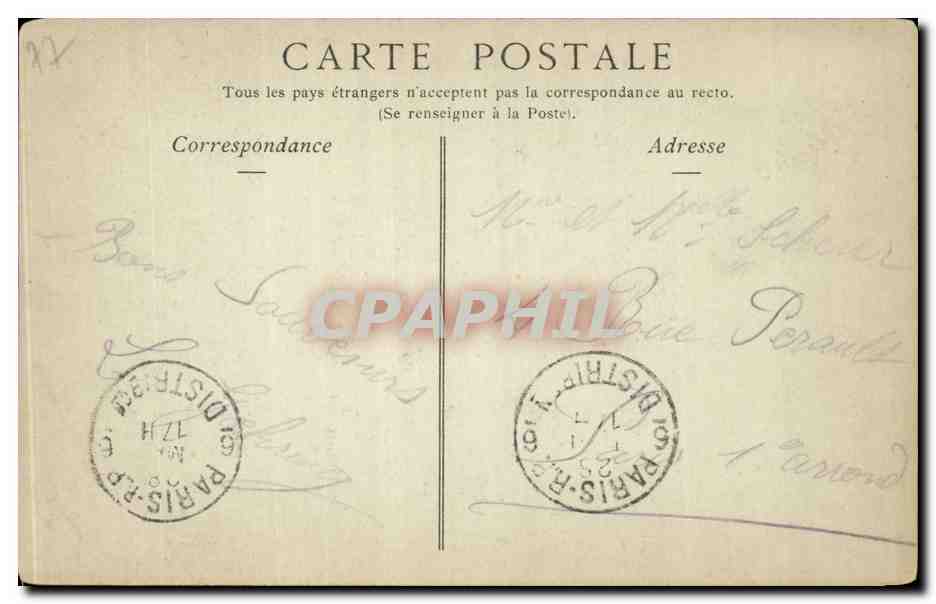 Woud van Fontainebleau — De Gorges de Francbard — Collecties ND. Fot. — Achterkant