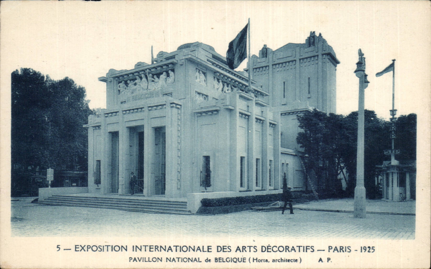 CPA Exposition internationale des Arts Decoratifs Paris 1925 Pavillon National de Belgique Horta