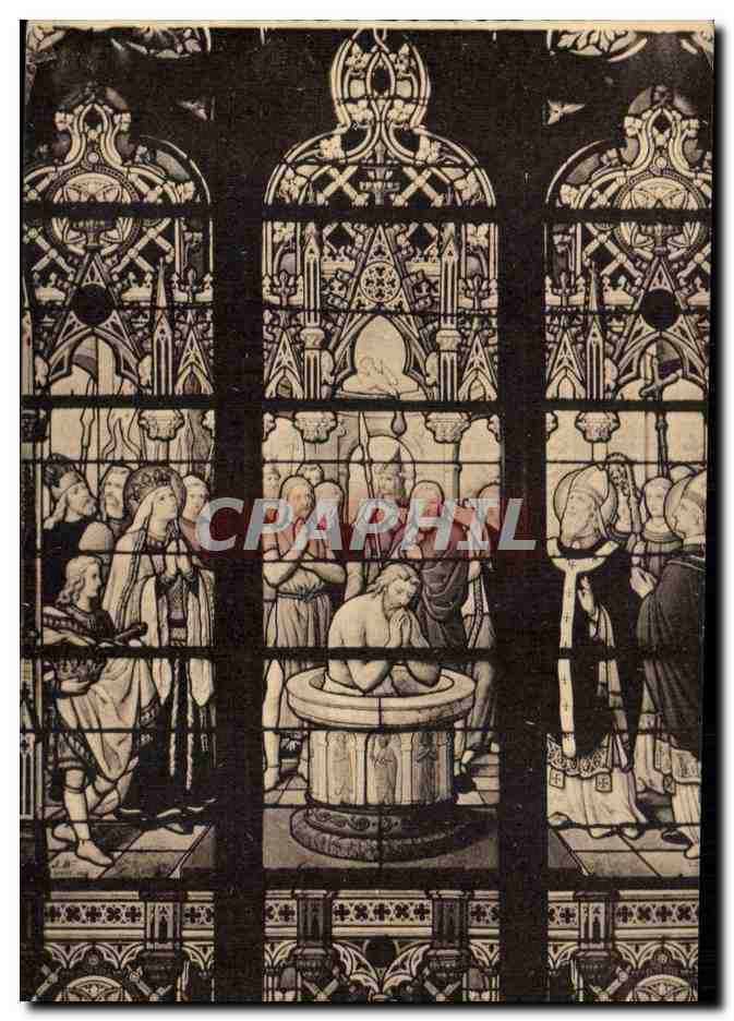 CPA Rouen L'eglise Saint Nicaise Bapteme de Clovis