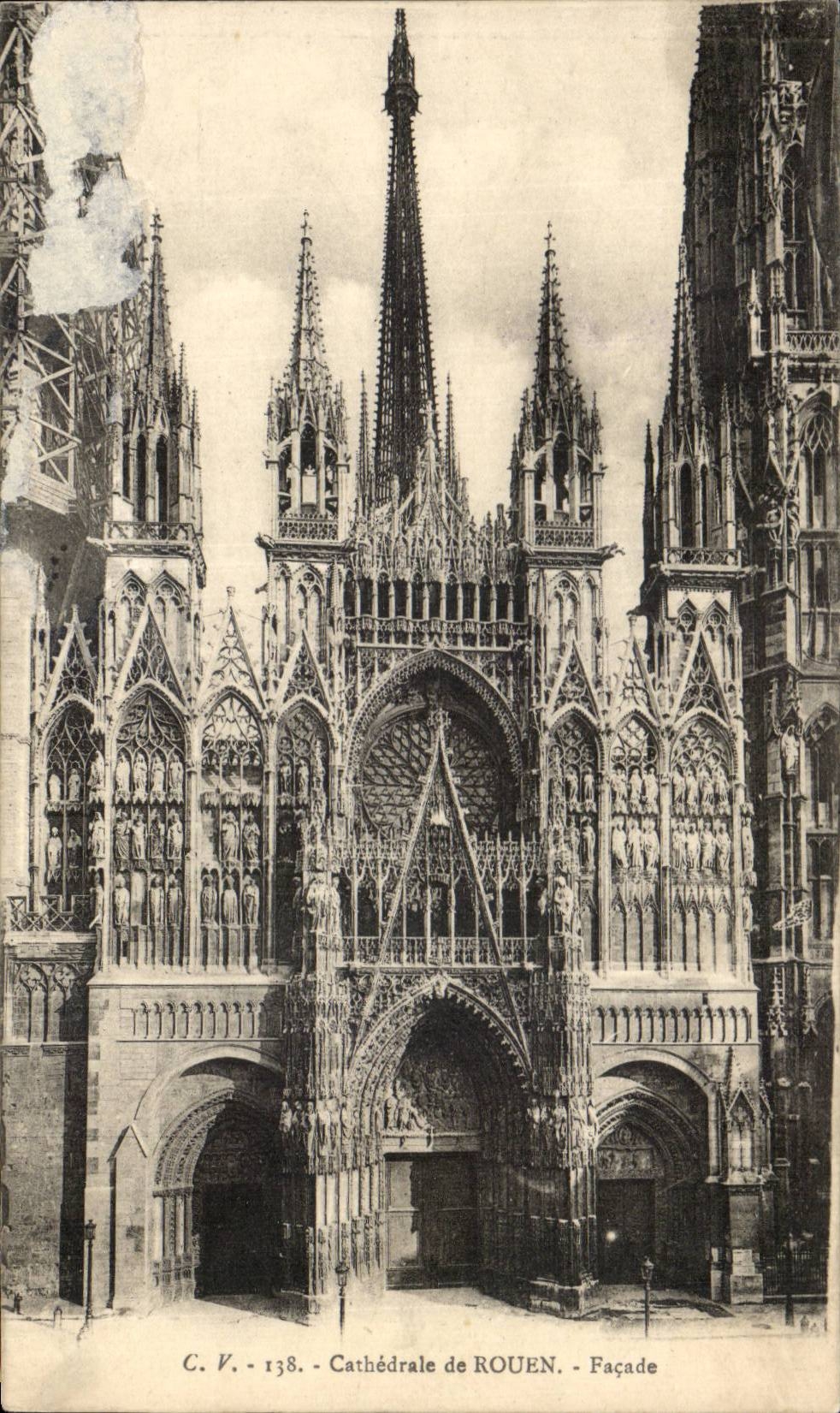CPA Rouen Cathedrale Facade