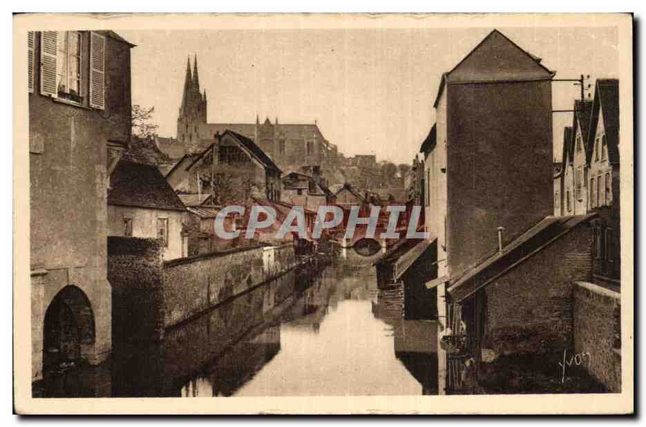 Chartres (Eure-et-Loir) — L'Eure au Pont St-Hilaire — Les Éditions d'Art 'YACON' Paris