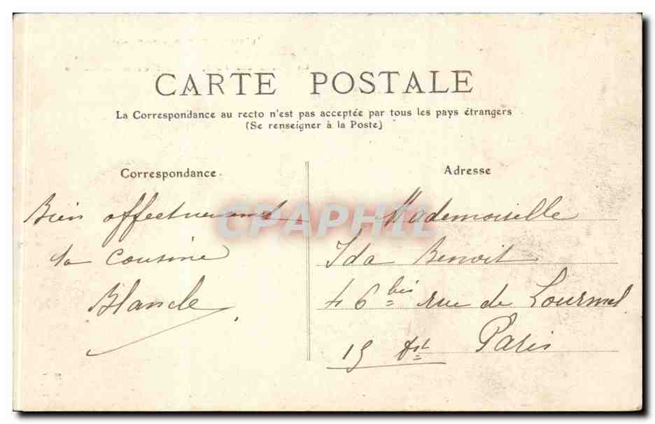 CPA La Bourboule Abside de l'eglise La roche des Fees le pont de la Dordogne — Rückseite
