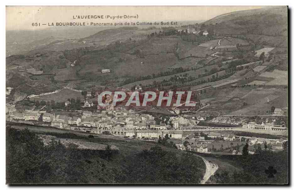 CPA La Bourboule Panorama pris de la colline du Sud Est
