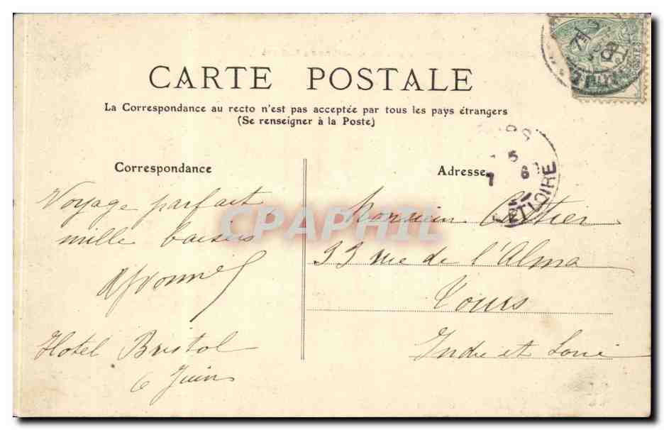 CPA La Bourboule Panorama pris de la colline du Sud Est — Rückseite