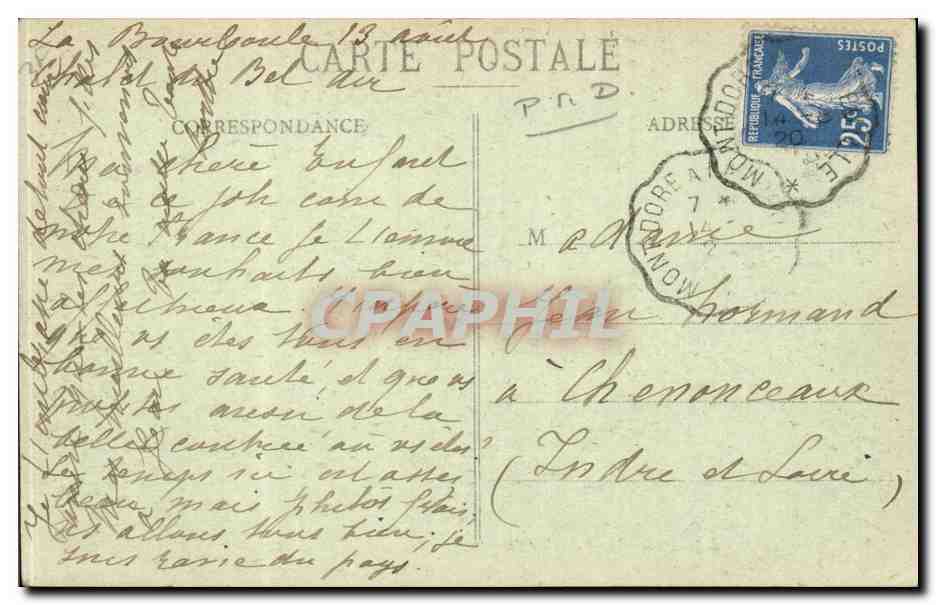 CPA La Bourboule Lac du barrage — Rückseite