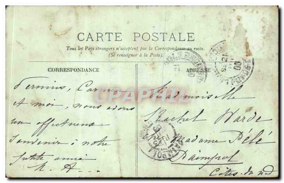 CPA La Bourboule la Dordogne et l'eglise — Rückseite