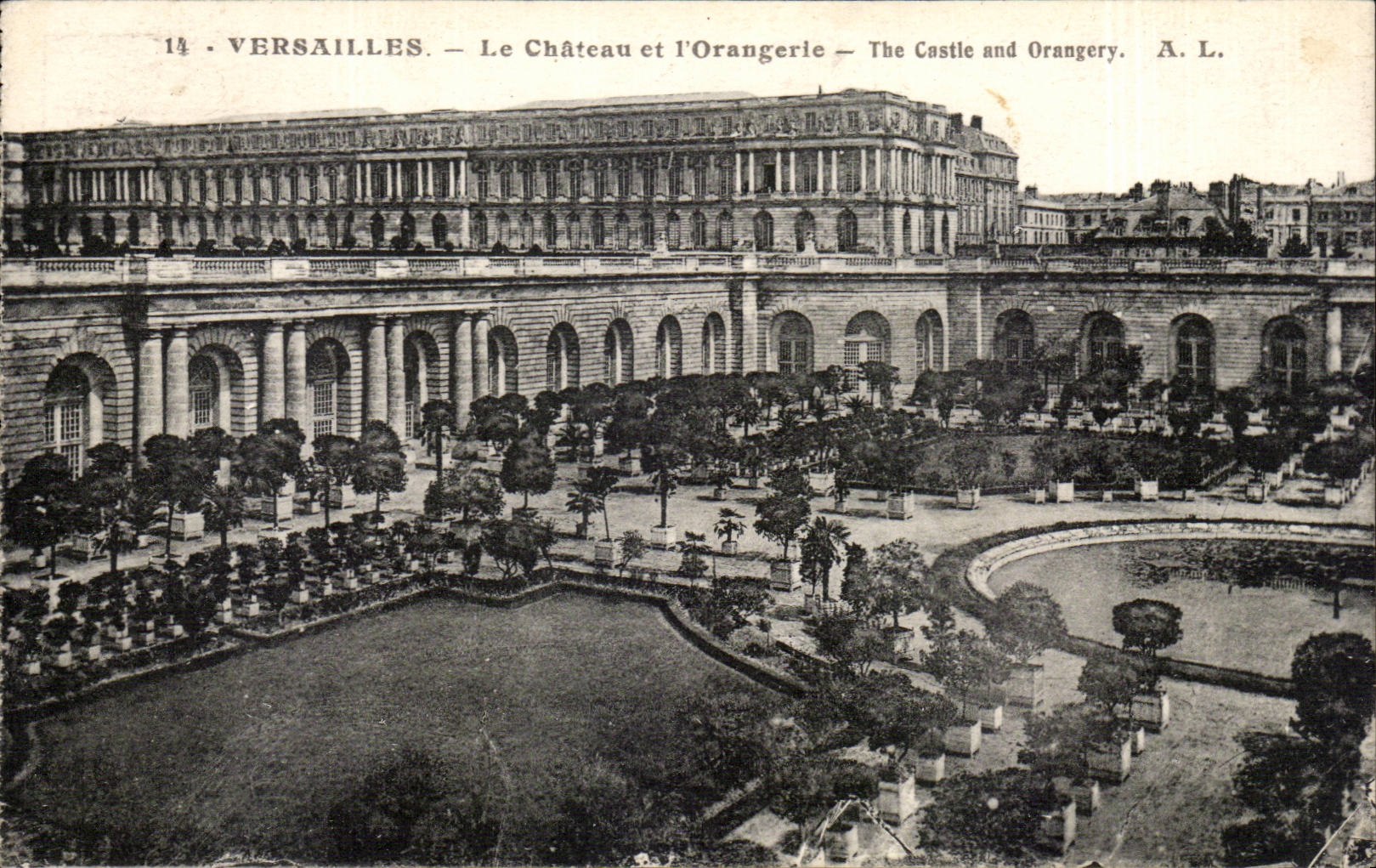 CPA Versailles Le chateau et l'orangerie 