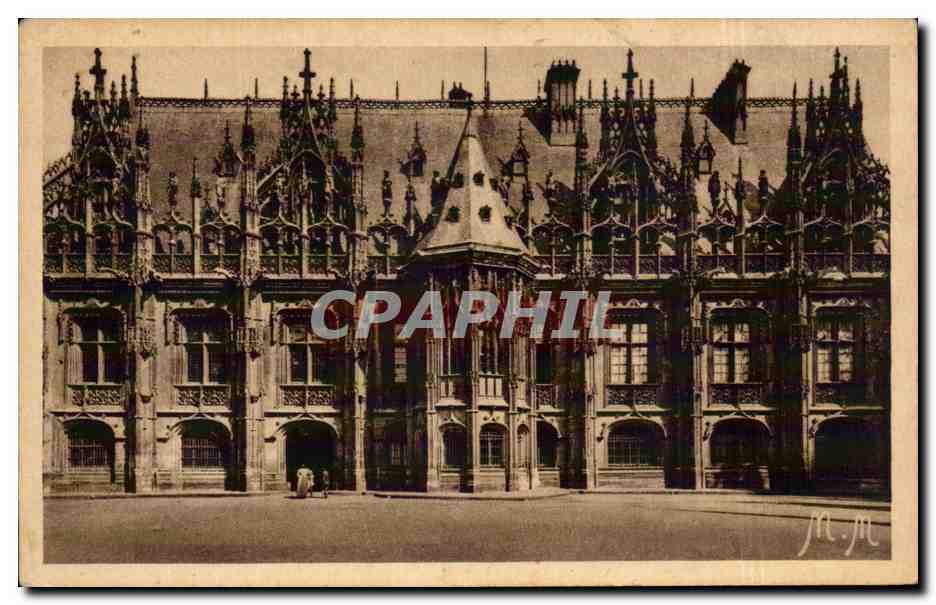 CPA Rouen La ville musee le palais de justice Facade