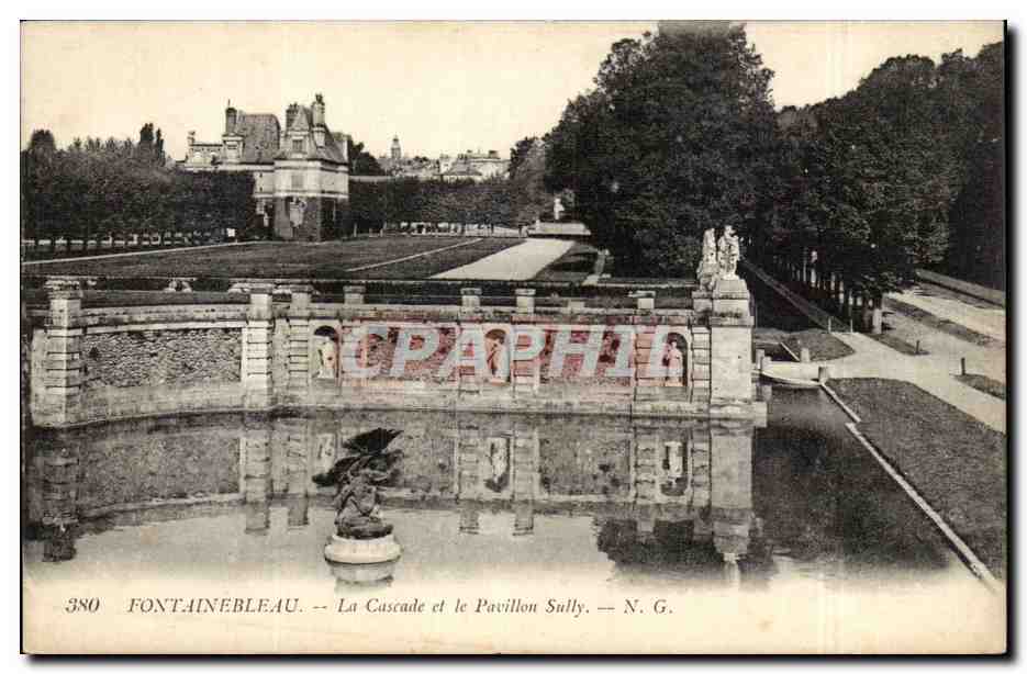 Fontainebleau — La Cascata e il Pavillon Sully — N. G.