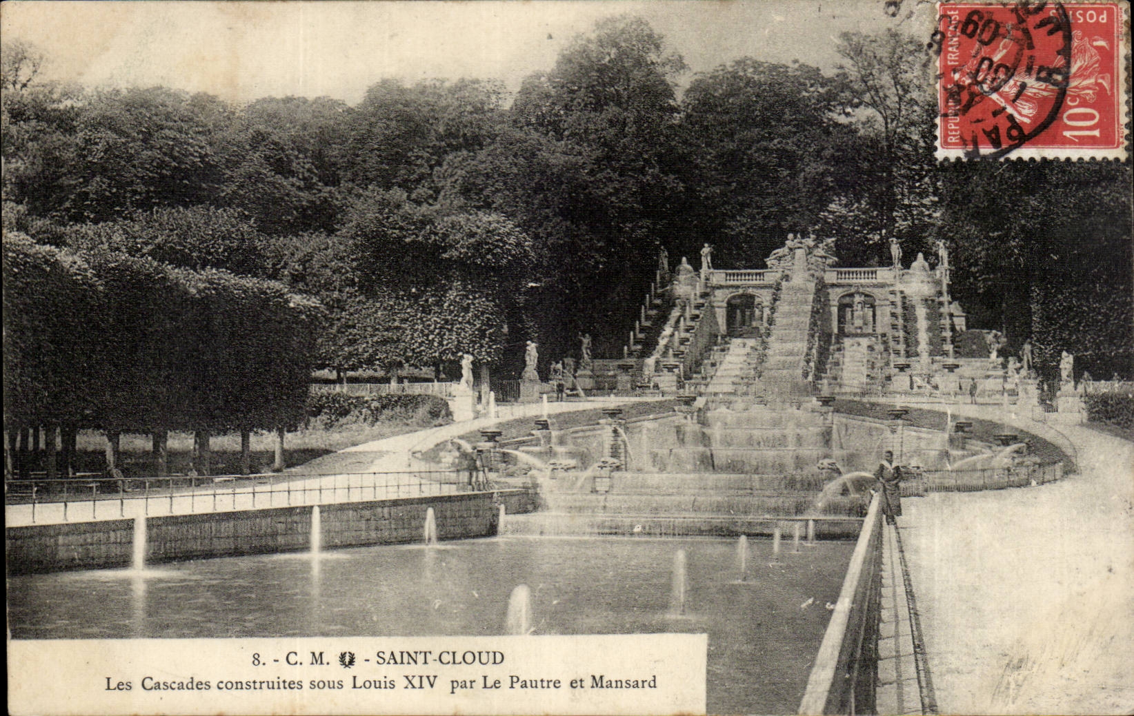 CPA Saint Cloud Les cascades construites sous Louis XIV par Le Pautre et mansard