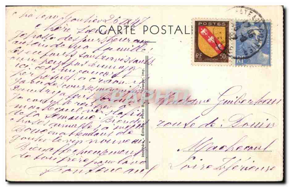 CPA La becquee Millet — Verso