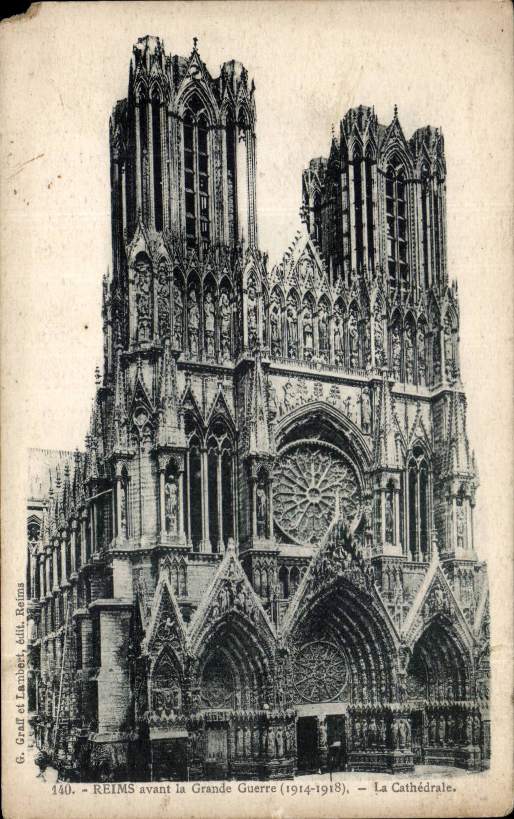 CPA Reims avant la grande guerre La cathedrale