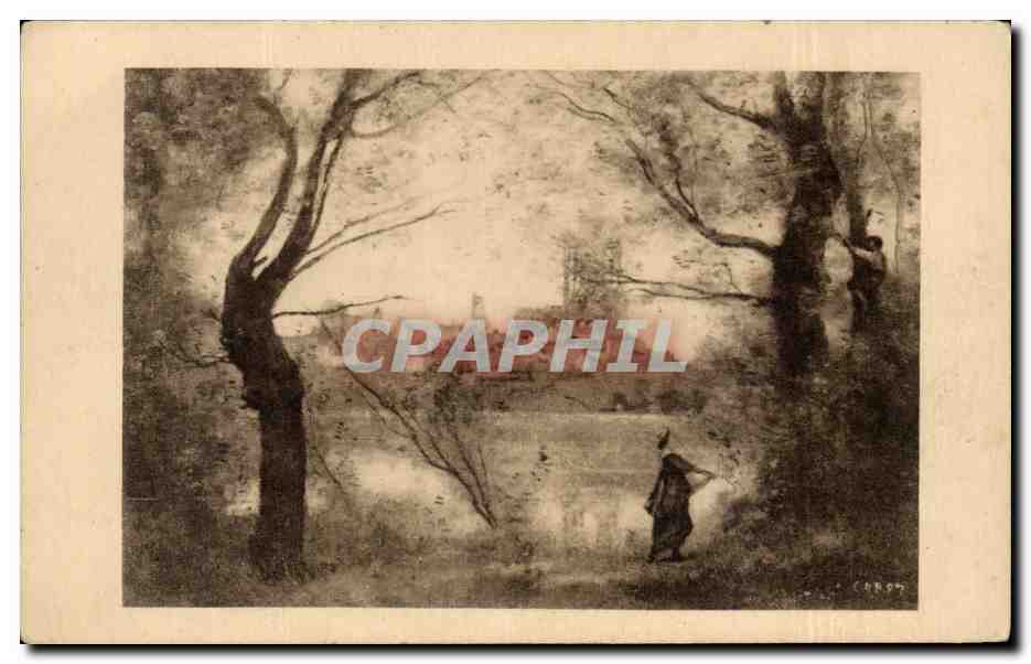 Mantes-la-Jolie — vue du musée de Reims — par Corot