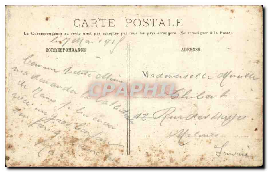 Reims - Die Kathedrale vor dem Bombenangriff — R.P. Paris n°178 — Rückseite