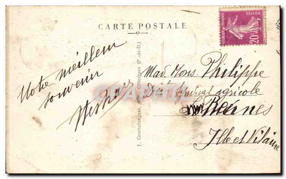 CPA Le Mont Dore Vue generale — Rückseite