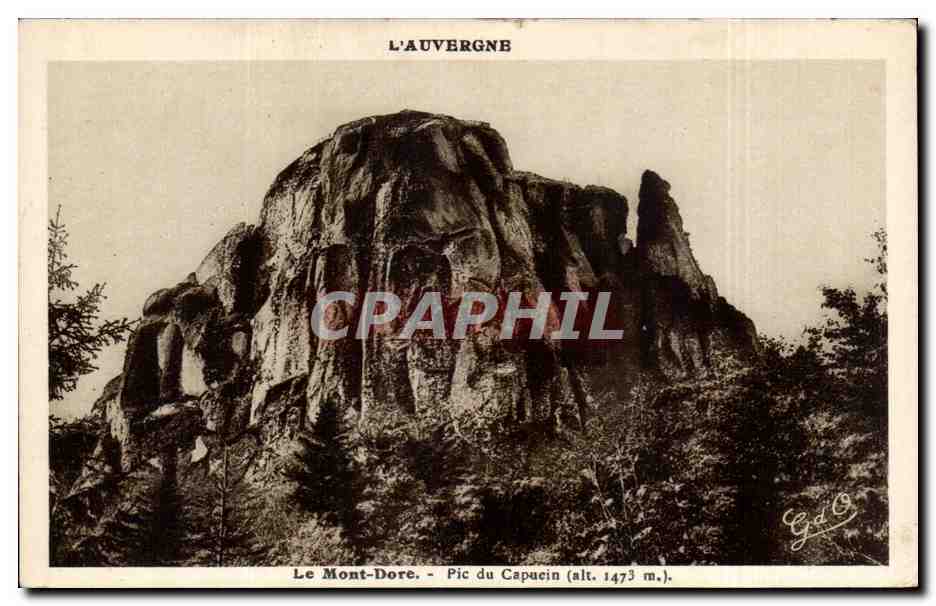 CPA Le Mont Dore Pic du capucin 
