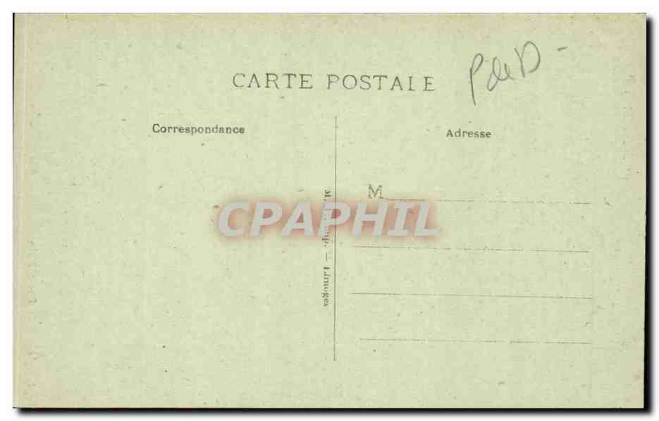 CPA Cascade du plat a barbe — Verso