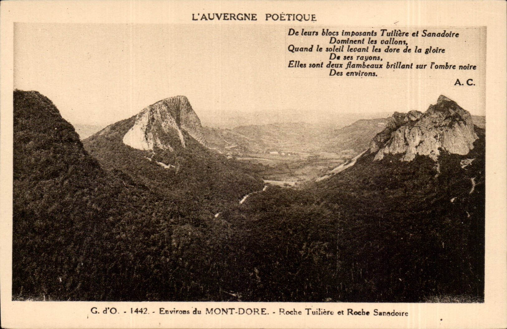 CPA Environs du Mont Dore Roche Tuliere et roche sanadoire
