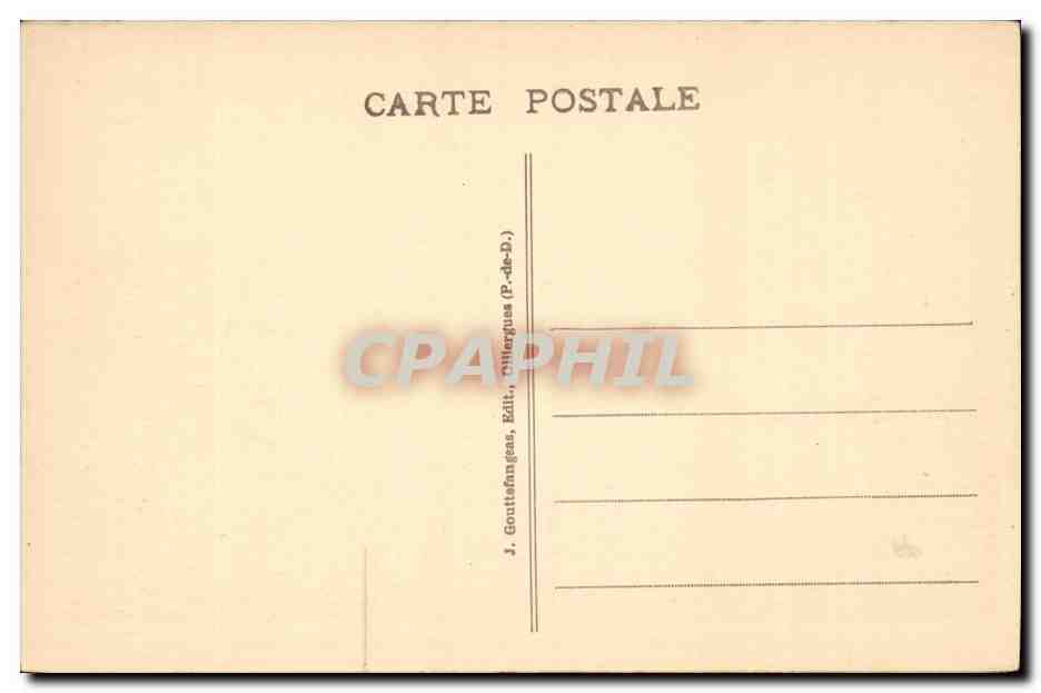 CPA Environs du Mont Dore Roche Tuliere et roche sanadoire — Verso