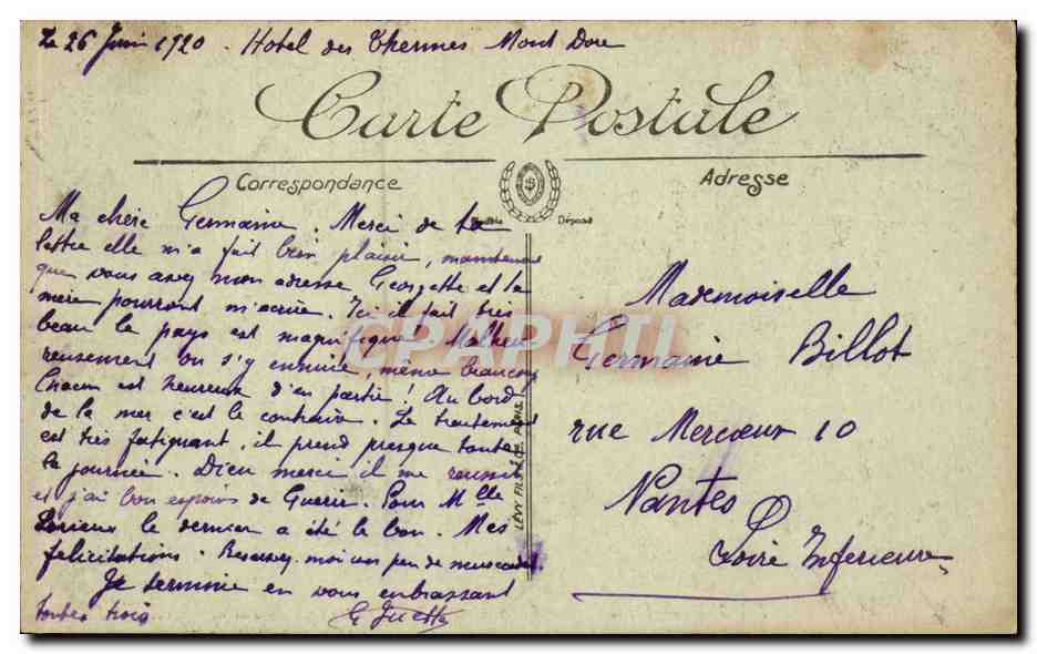 Env. du Mont-Dore — L'Établissement d'Aquiculture et le Restaurant du Lac de Guéry — LL. n°114 — Reverso