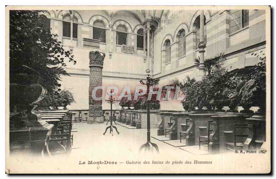 CPA Le Mont Dore Galerie des bains de pieds des hommes