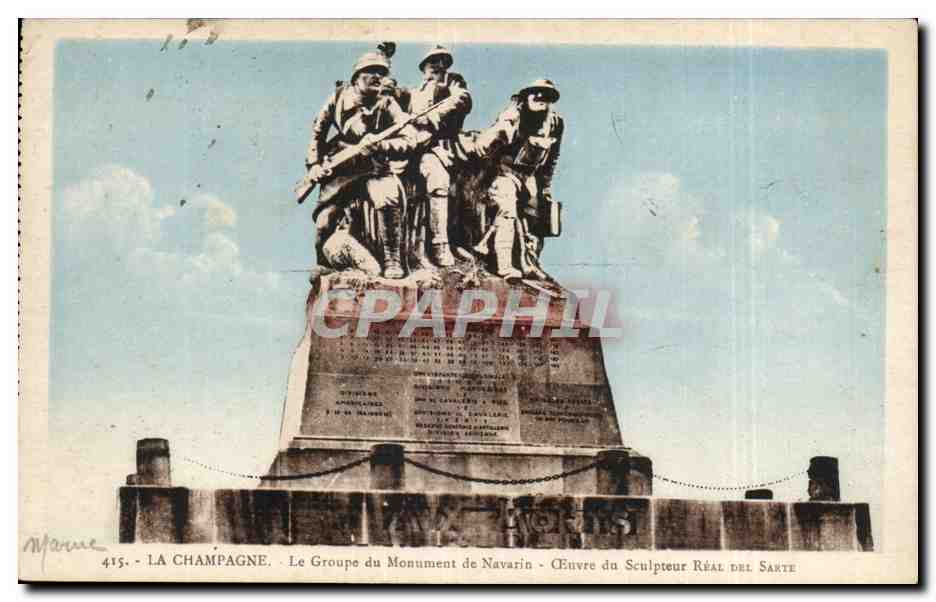La Champagne - Le Groupe de Monument de Navaria - CPA 