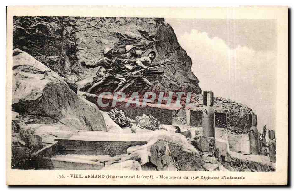 Vieil-Armand - Hartmannswillerkopf - Monument du 152 Regiment d'Infanterie Militaria - CPA 