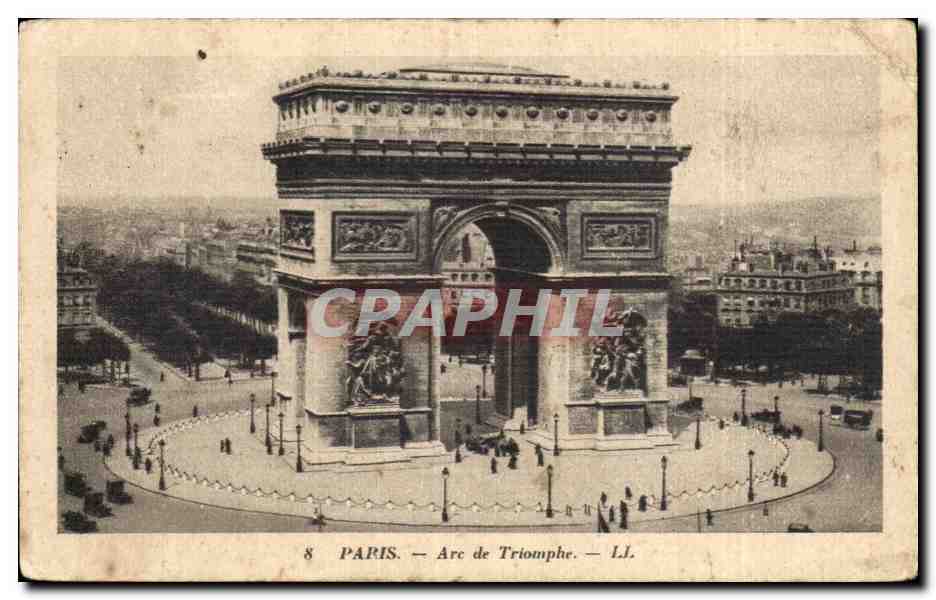 Paris - 8 - Arc de Triomphe de l'Etoile - CPA 