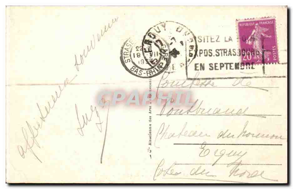 Strasbourg - Strassburg - La Cathedrale - CPA  — Verso