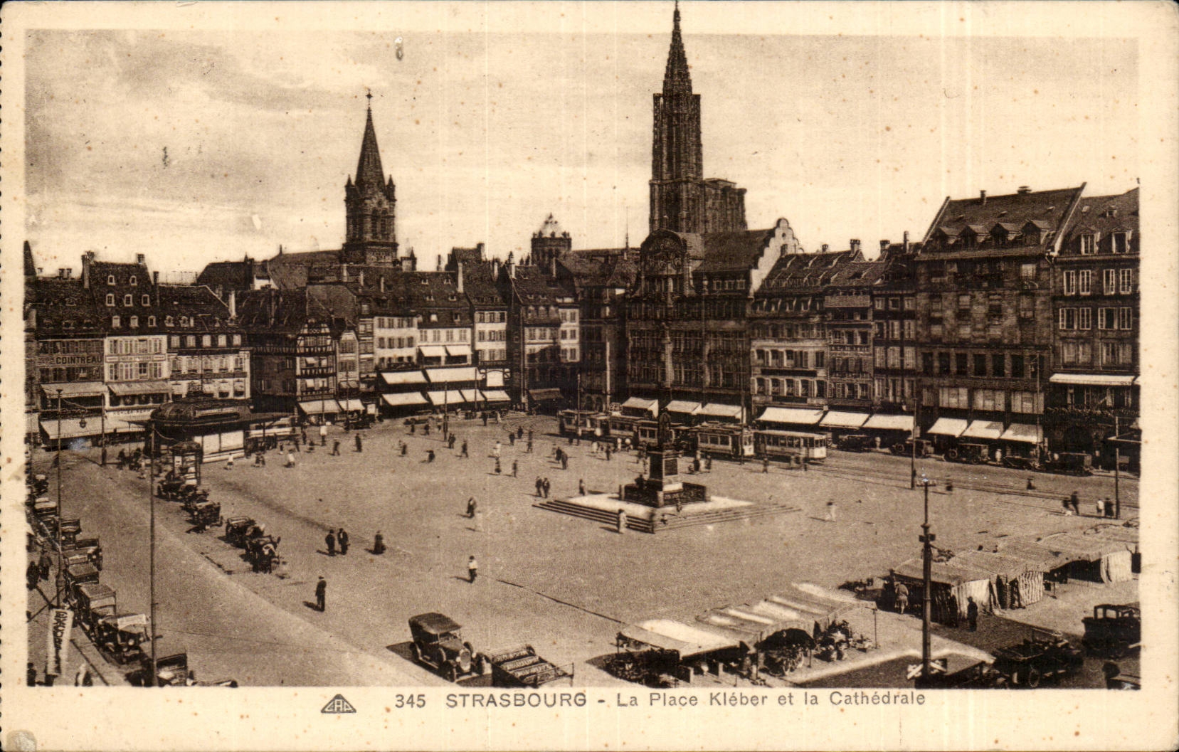 Strasbourg - Strassburg -La Place Kleber et la Cathedrale - CPA 