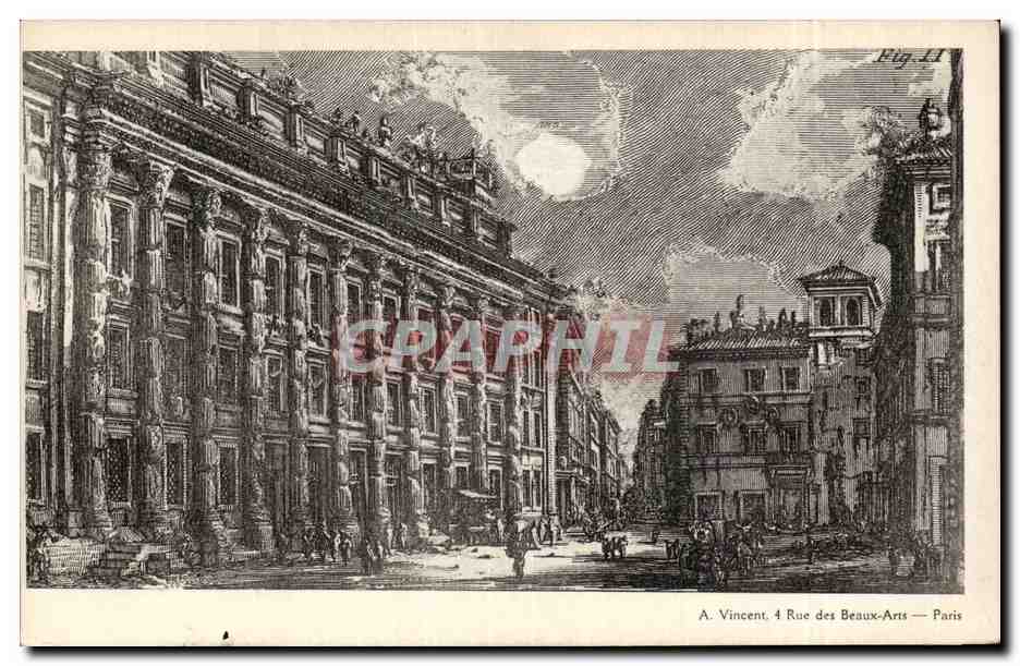 Ville antique imaginaire architecture - CPA 