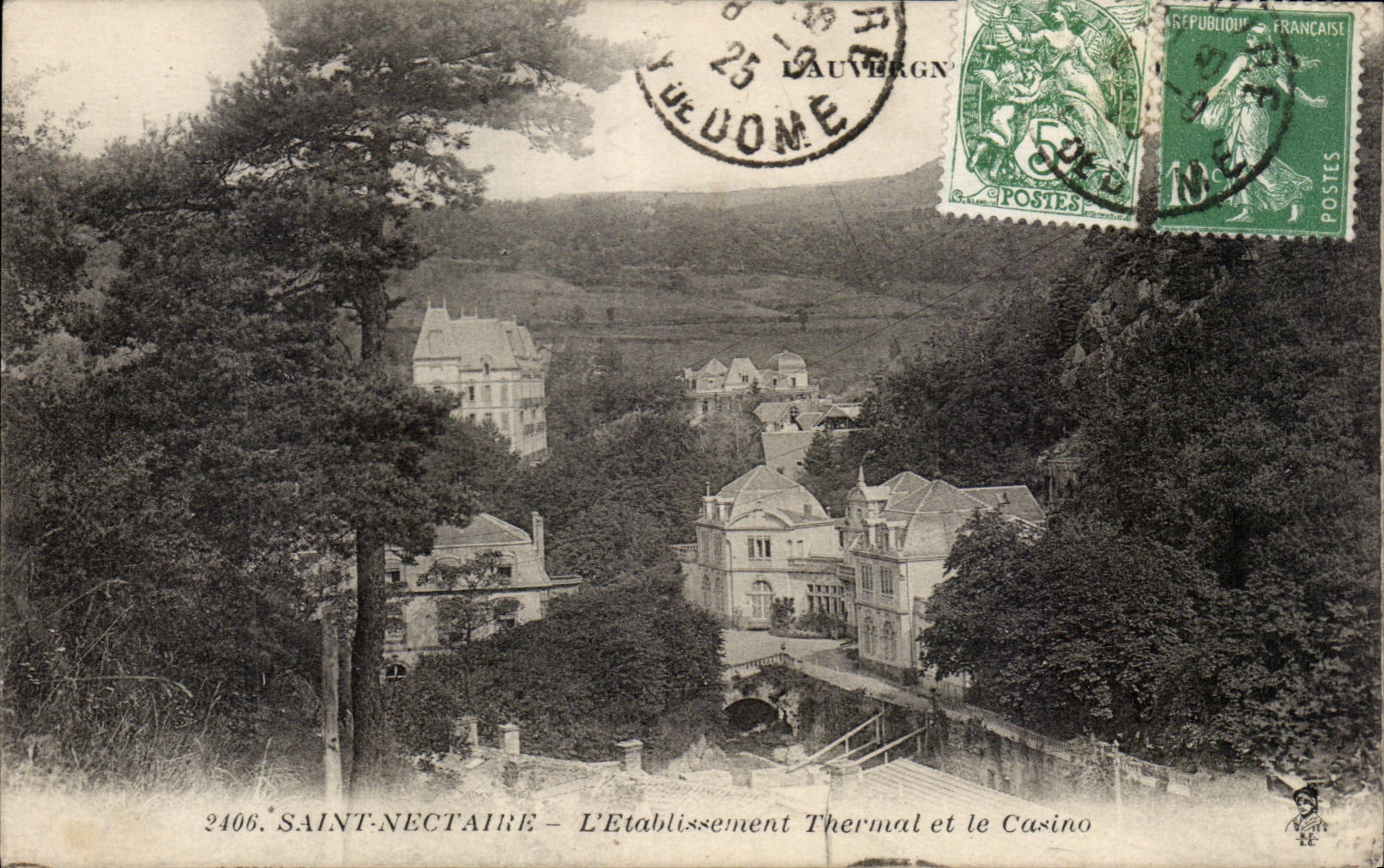 Saint-Nectaire — L'Établissement Thermal et le Casino — éditeur Lauevergne, n° 2406