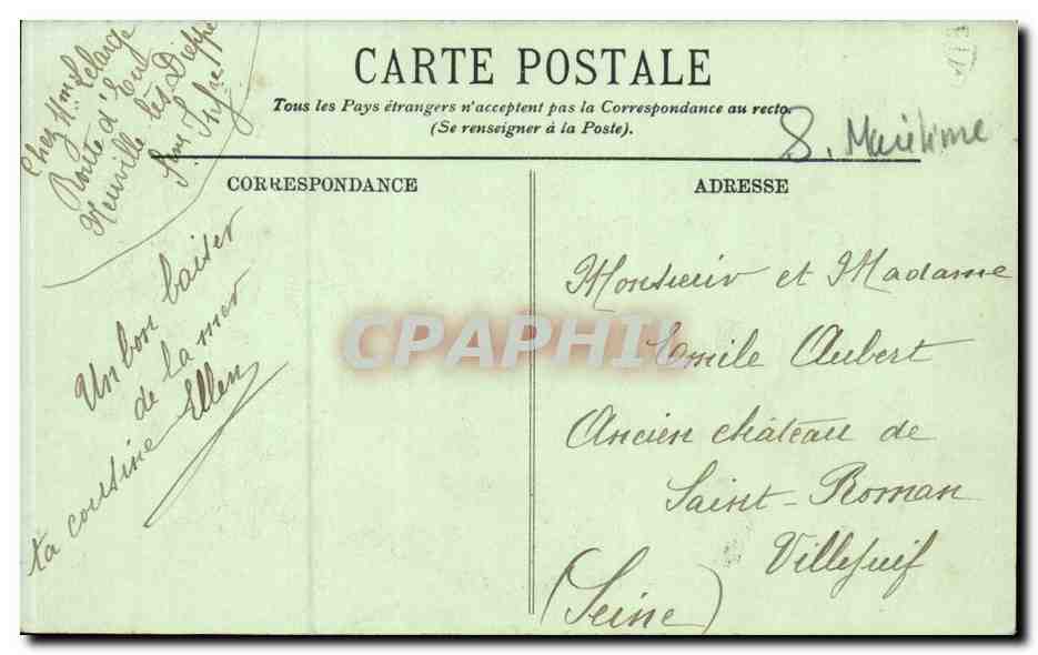 Dieppe - La 'Tamise' dans l'Avant Port CPA  — Rückseite