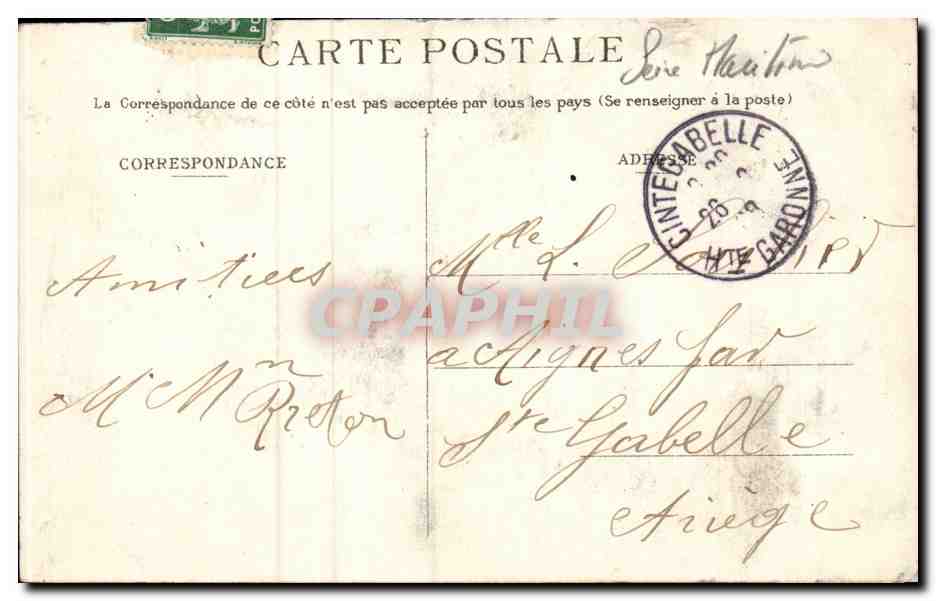 Dieppe - La Plage - enfants - children CPA  — Rückseite