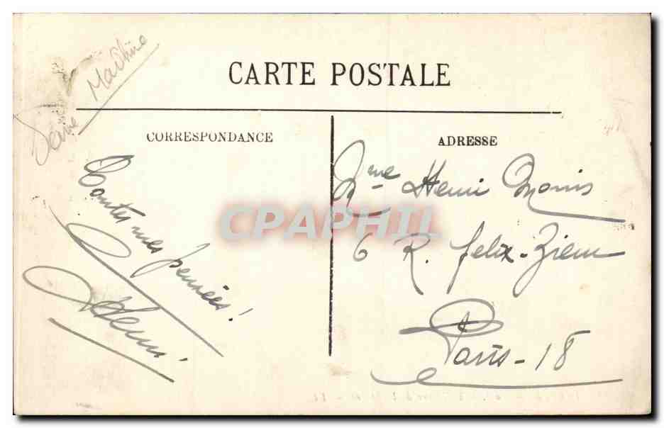 Dieppe - La Jetee a l'Heure de la Maree CPA  — Verso