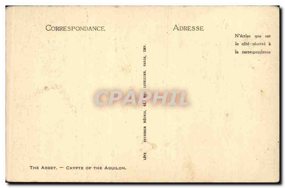 Le Mont Saint Michel - L'Abbaye - CPA  — Verso