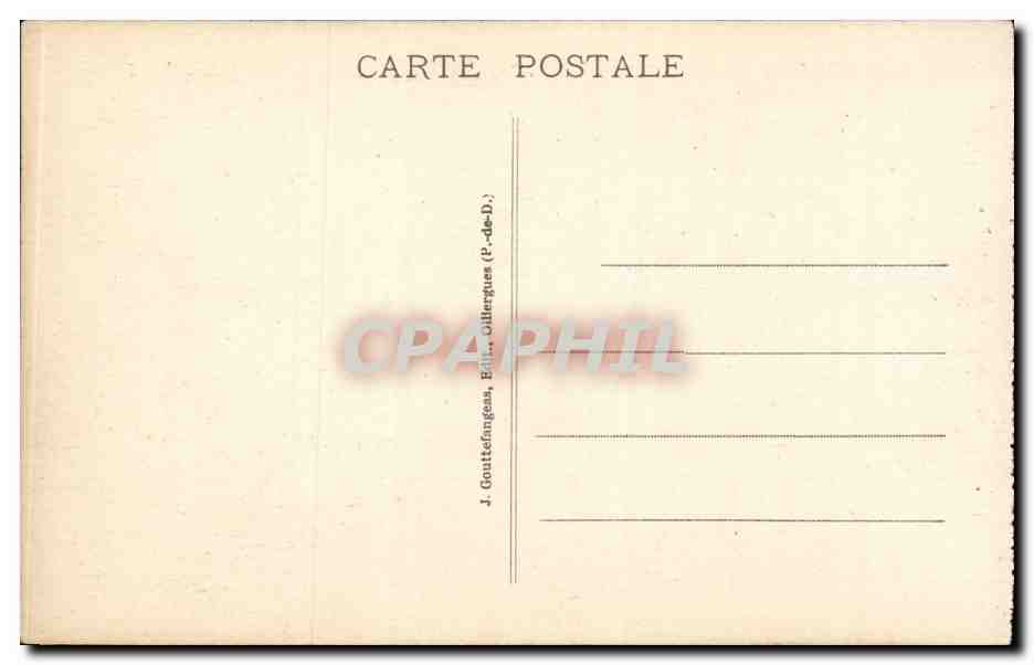 La Bourboule - Sommet de la Roche des Fees - CPA  — Rückseite