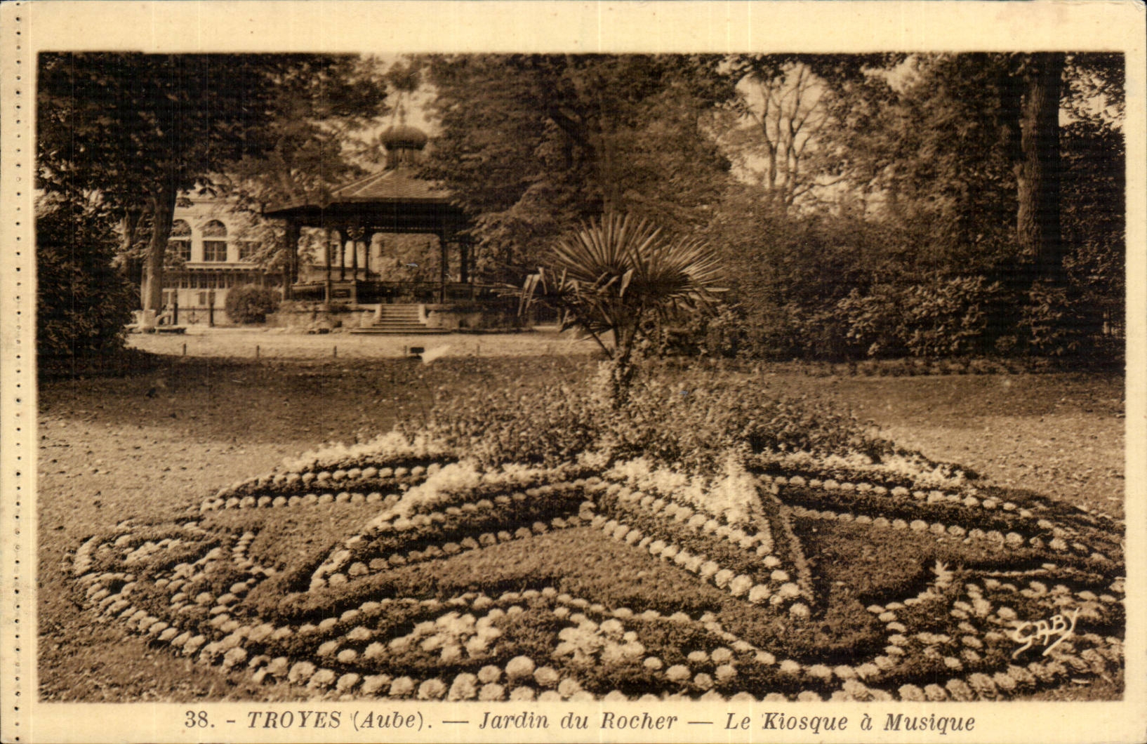 Troyes - Jardin du Rocher - Le Kiosque a Musique - CPA 