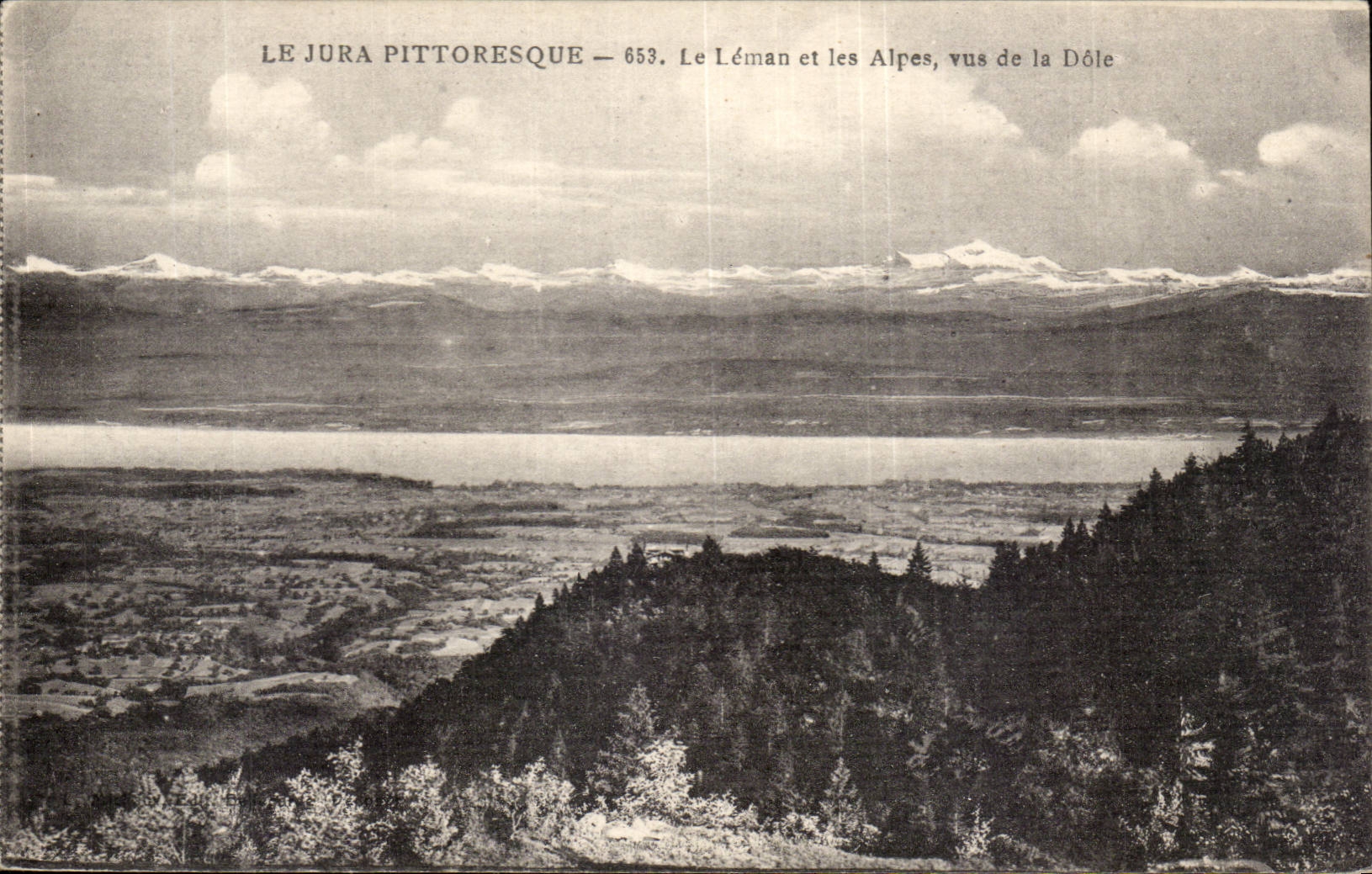 Le Jura pittoresque — 653. Le Léman et les Alpes, vus de la Dôle