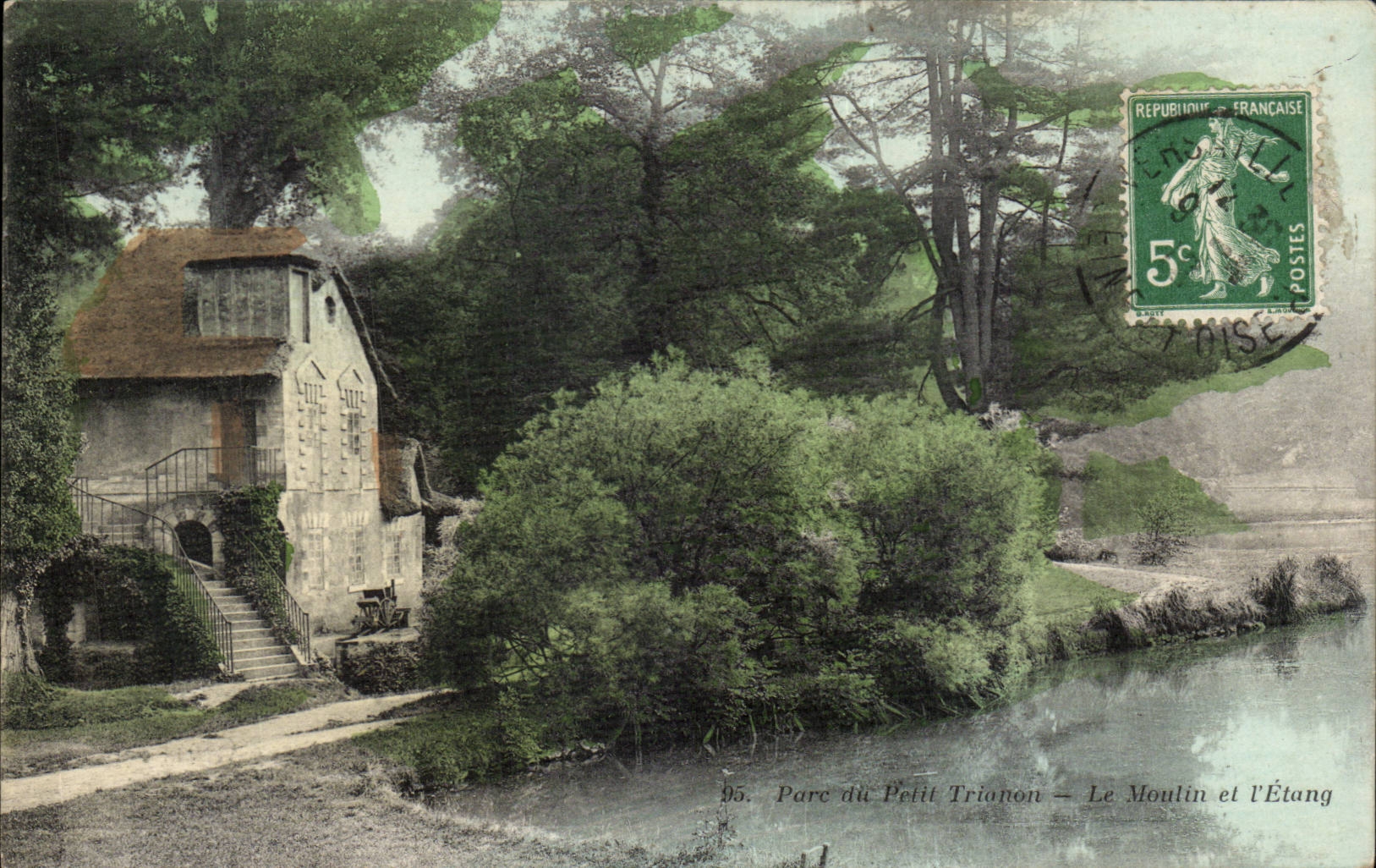 Versailles - Parc du Petit Trianon - Le Moulin et l'Etang - CPA 