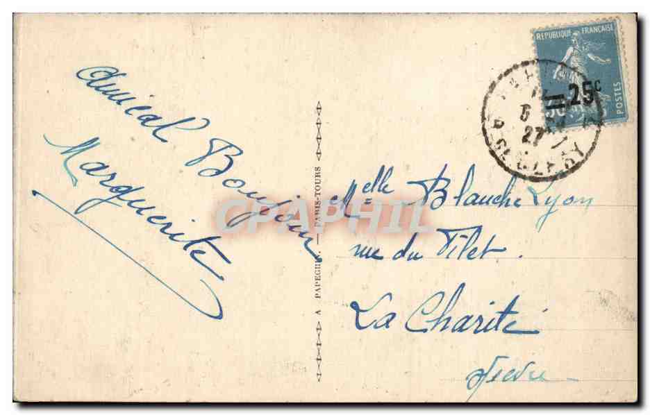 Versailles - Les Galeries - CPA  — Verso