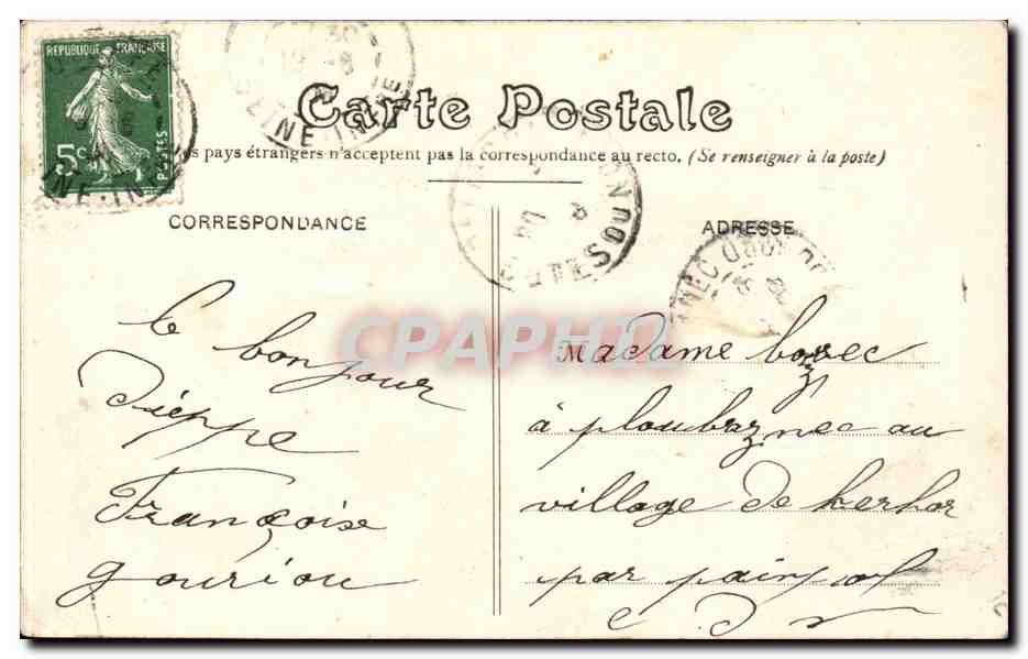 CPA Dieppe Le casino — Rückseite