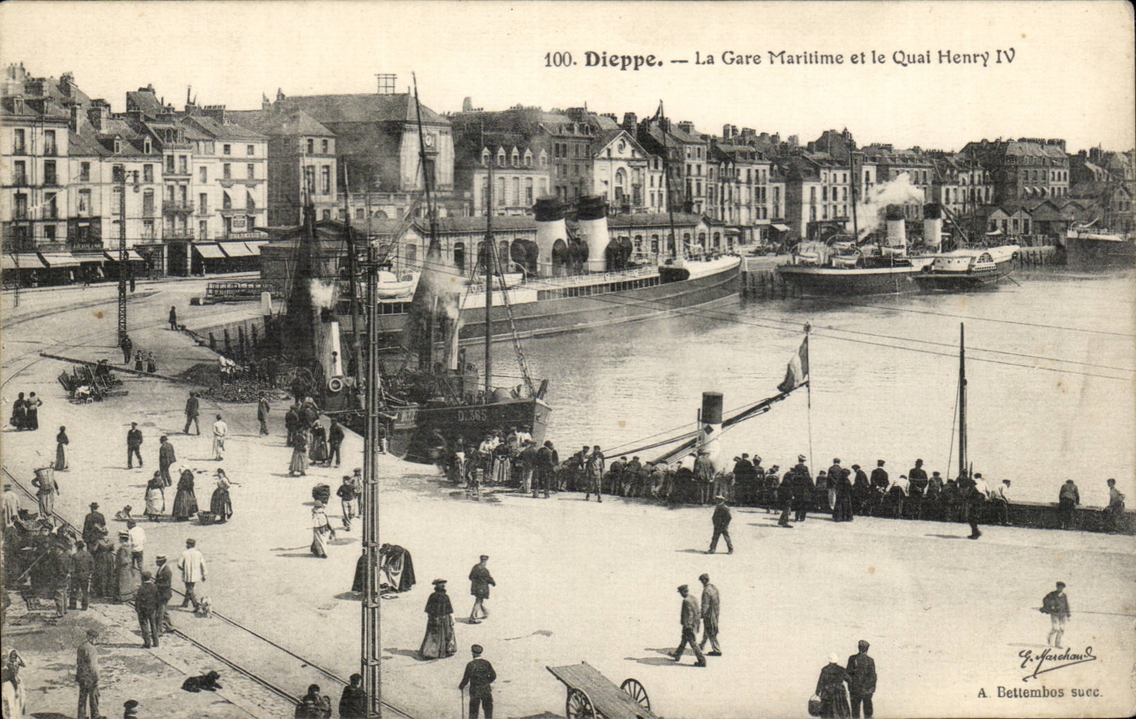 Dieppe — La Gare Maritime et le Quai Henry IV — A. Bettembos succ.