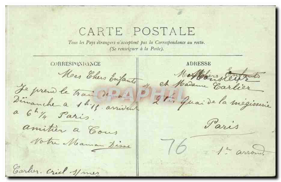 CPA Criel Plage Le casino La plage — Rückseite