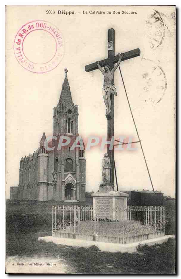 CPA Dieppe Le calvaire de Bon Secours
