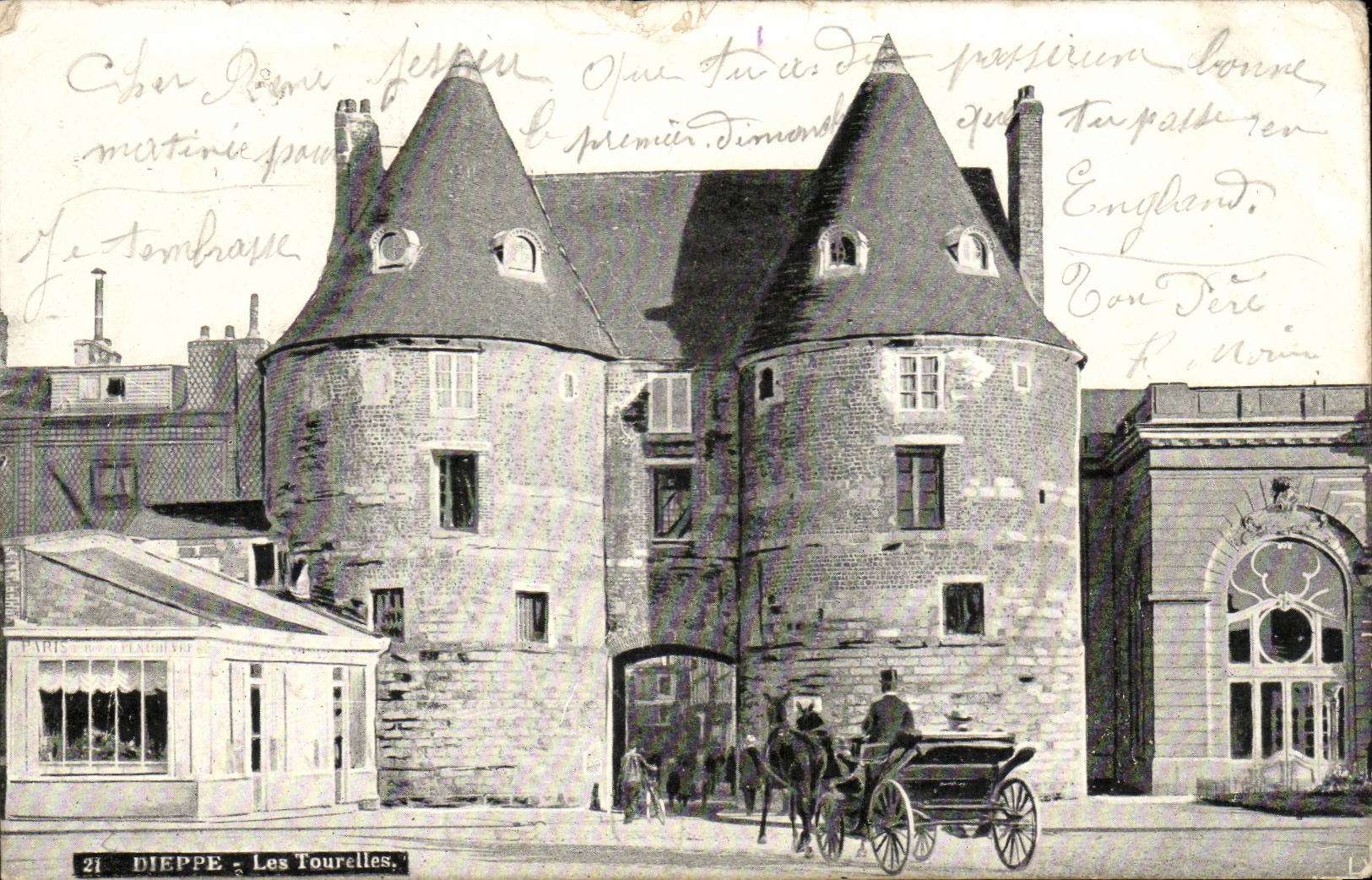 CPA Dieppe Les tourelles