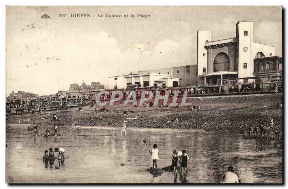 CPA Dieppe Le casino et la plage