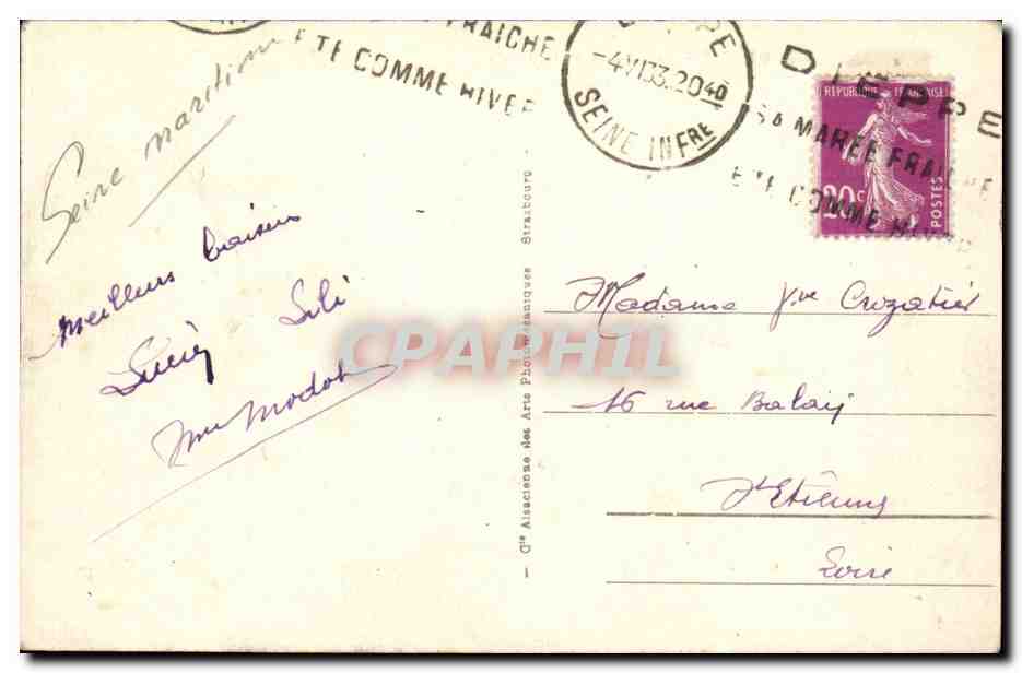 CPA Dieppe Le casino et la plage — Rückseite